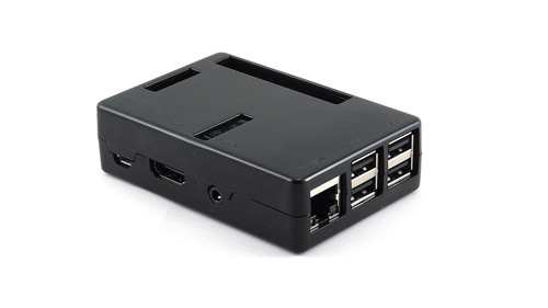 Czarna obudowa z otworami do Raspberry Pi